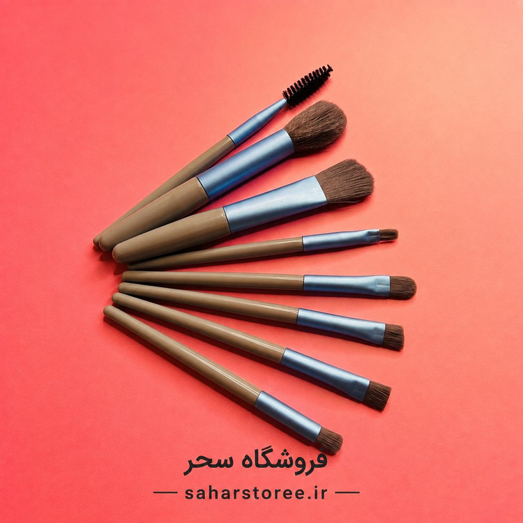 ست براش آرایشی 8تکه|مجموعه کامل براش میکاپ و آرایش