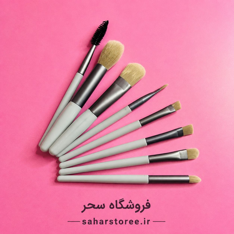 ست براش آرایشی 8تکه|مجموعه کامل براش میکاپ و آرایش